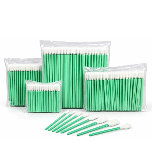 Lint-free cleanroom swabs for cleaning laser lenses and optical components