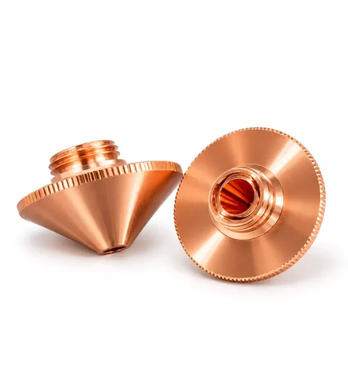 Precision machined copper nozzles for fiber laser cutting heads